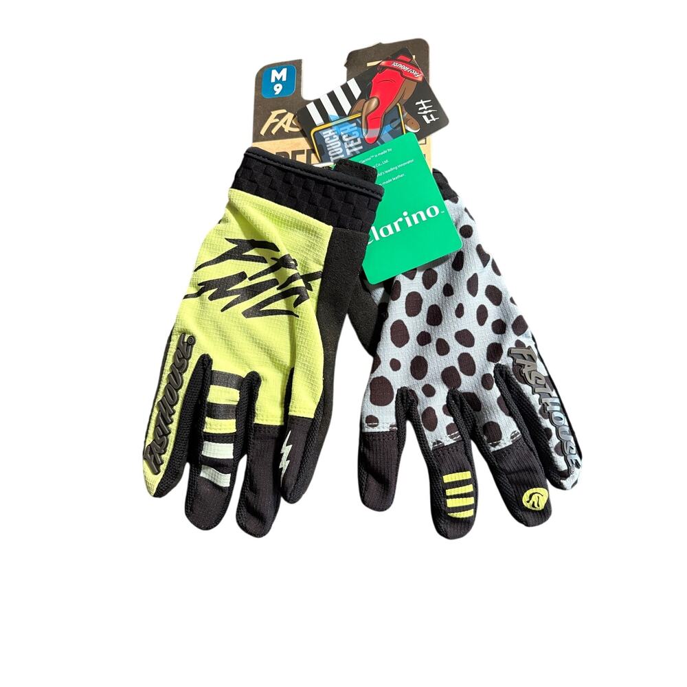 Fasthouse Speed Style Zenith Gloves in the Skyline/Party Lime Womens Medium